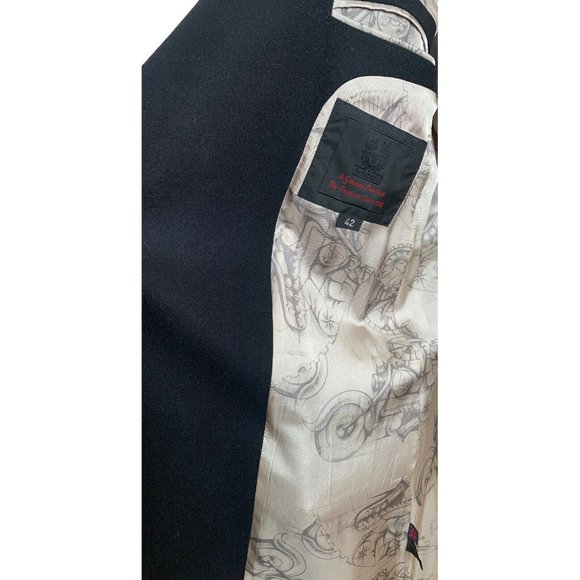 Authentic Belstaff Rare Wool Carter Long Coat Bukhara Fur Trimmed Hood EU 42 - Picture 4 of 11